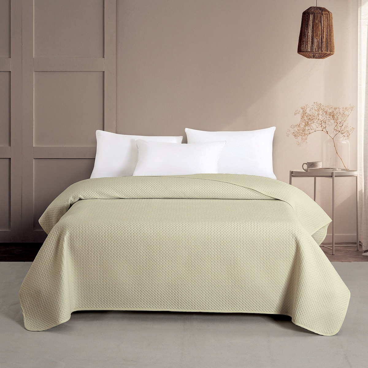 ΚΟΥΒΕΡΛΙ KING SIZE ZARA ECRU (260Χ240)