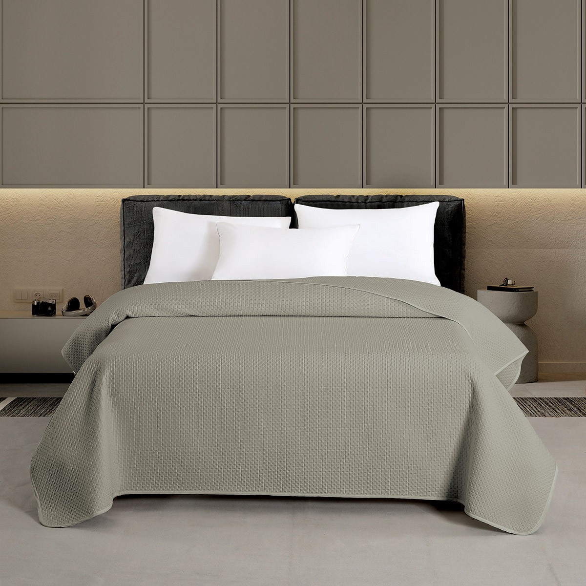 ΚΟΥΒΕΡΛΙ KING SIZE ZARA GREY (260Χ240)