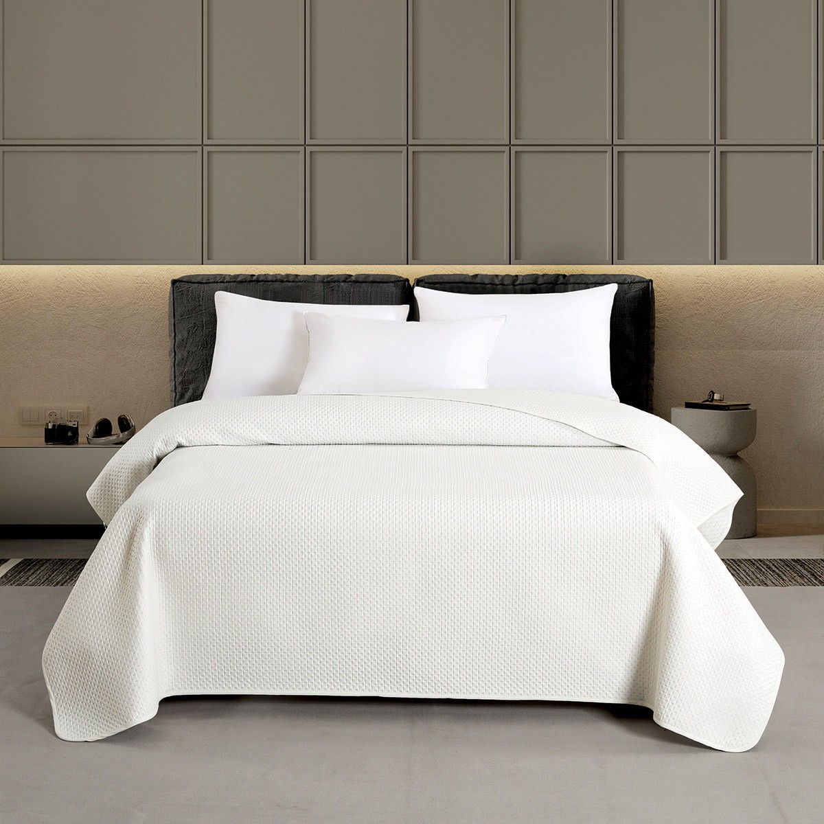 ΚΟΥΒΕΡΛΙ KING SIZE ZARA WHITE (260Χ240)