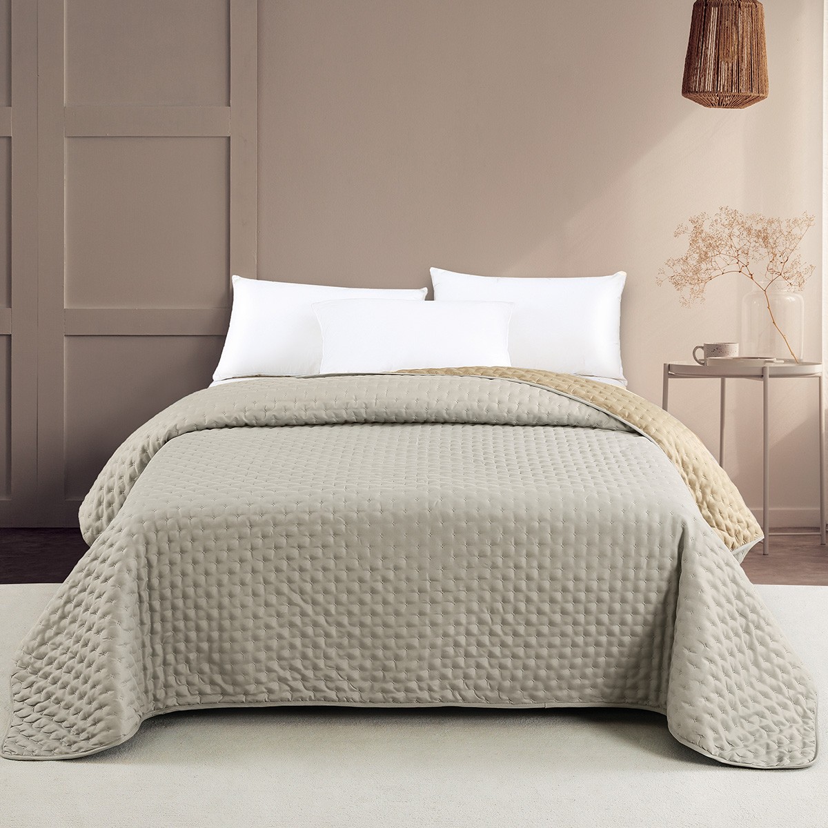 ΚΟΥΒΕΡΛΙ ΜΟΝΟ RENZO GREY/BEIGE (160Χ240)