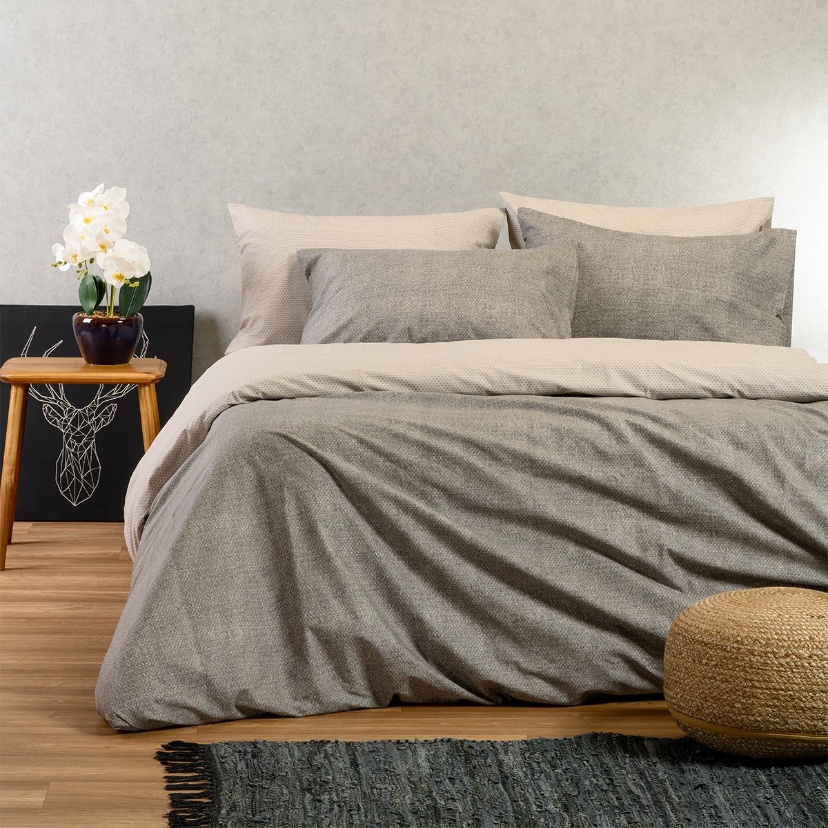 ΠΑΠΛΩΜΑΤΟΘΗΚΗ ΥΠΕΡΔΙΠΛΗ LUCA GREY ULTRA LINE (225X245)