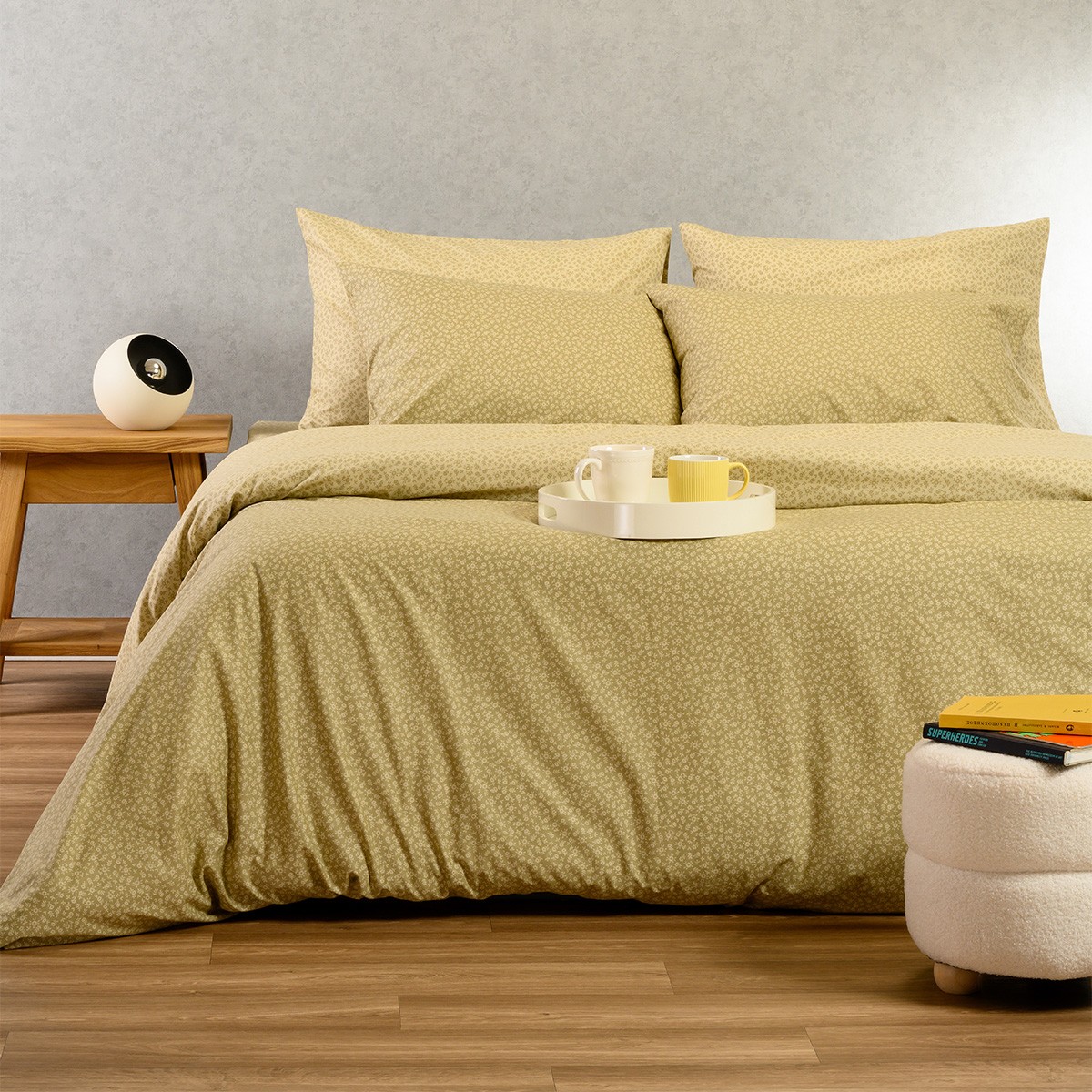 ΠΑΠΛΩΜΑΤΟΘΗΚΗ ΥΠΕΡΔΙΠΛΗ SAMUELE OLIVE/BEIGE ULTRA LINE (225X245)