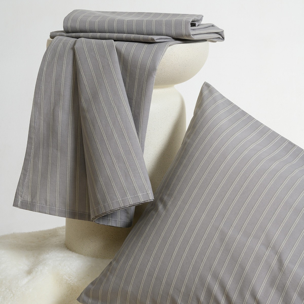 ΣΕΝΤΟΝΙ (ΣΕΤ 3 ΤΕΜ.) 180Χ200+32 MINNA GREY CASUAL LINE MINI