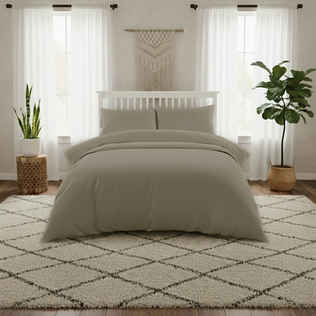 ΣΕΝΤΟΝΙ ΥΠΕΡΔΙΠΛΟ 240Χ270 LAVISH SATIN OLIVE/GREY