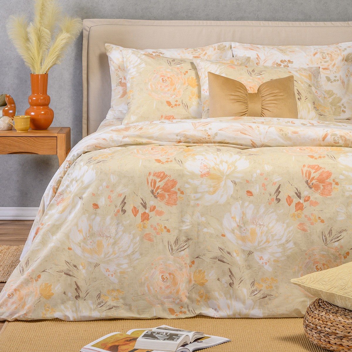 ΣΕΤ ΣΕΝΤΟΝΙΑ ΔΙΠΛΑ (Λ) ANABELLE BEIGE CASUAL LINE (150Χ200+32)