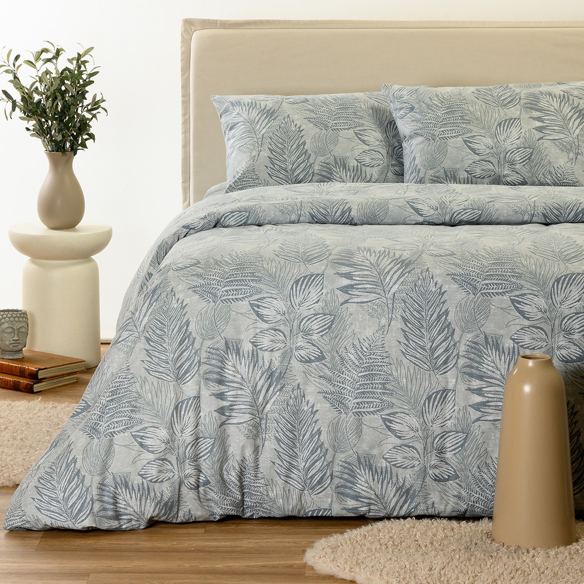 ΣΕΤ ΣΕΝΤΟΝΙΑ ΦΑΝΕΛΕΝΙΑ ΔΙΠΛΑ (Λ) NOOR GREY (150X200+32)