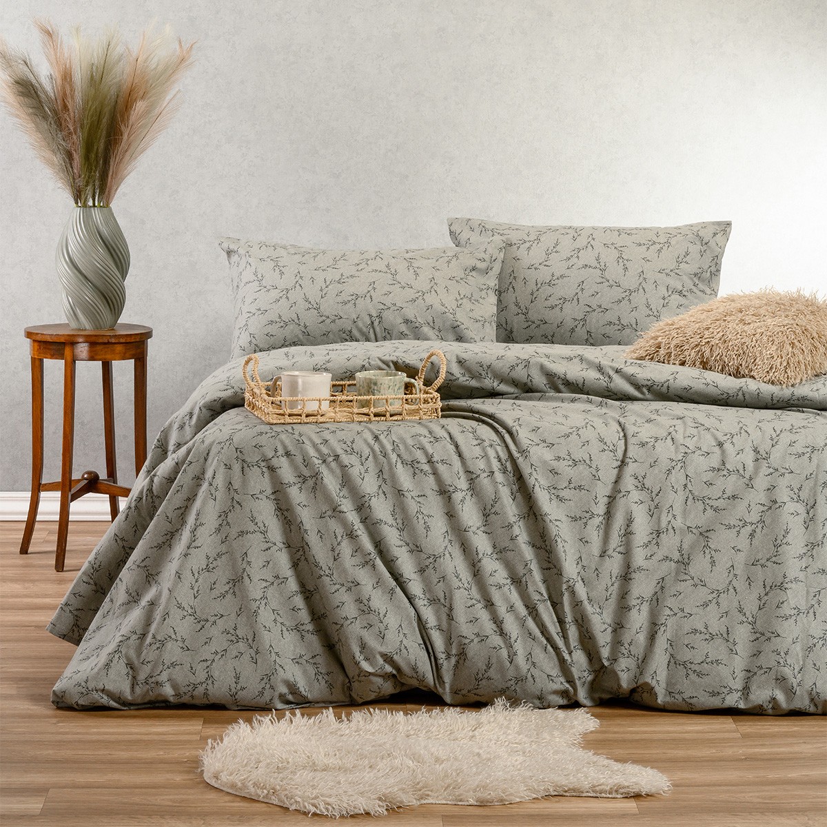 ΣΕΤ ΣΕΝΤΟΝΙΑ ΦΑΝΕΛΕΝΙΑ KING SIZE POPPY GREY (270X260)