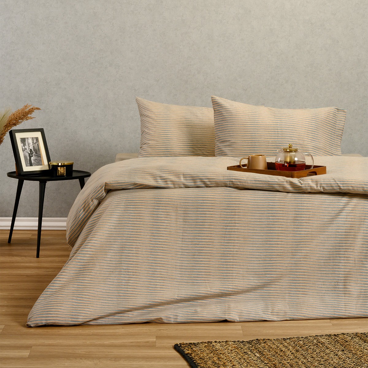 ΣΕΤ ΣΕΝΤΟΝΙΑ ΦΑΝΕΛΕΝΙΑ KING SIZE TRINITY PETROL (270X260)