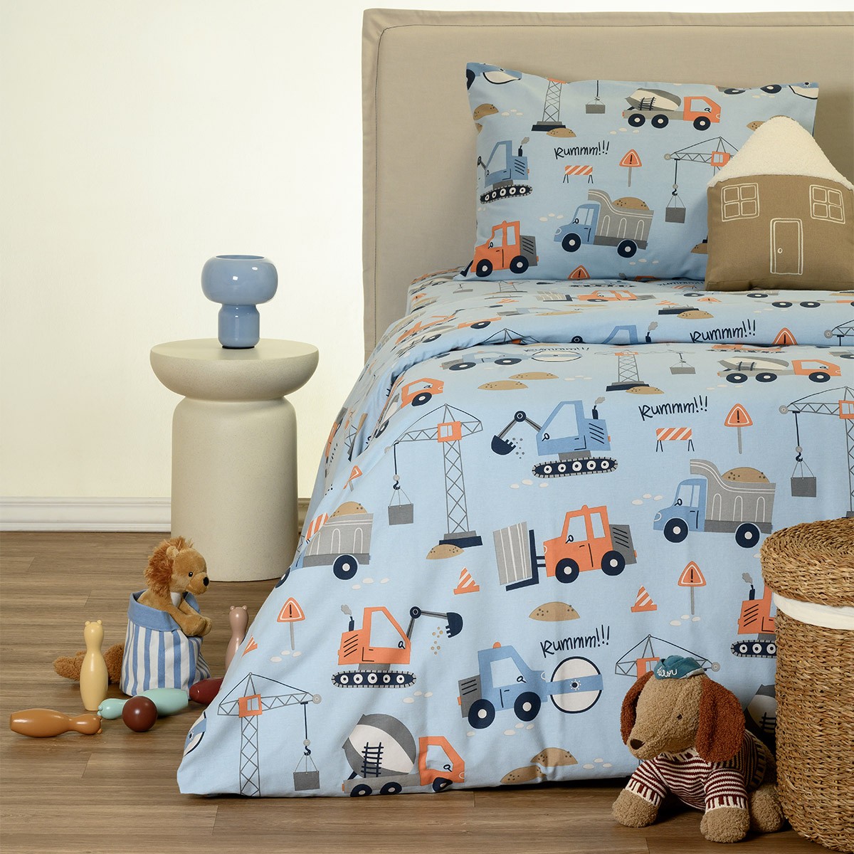 ΣΕΤ ΣΕΝΤΟΝΙΑ ΦΑΝΕΛΕΝΙΑ ΜΟΝΑ BOB BLUE (170X270) WINTER LINE KIDS