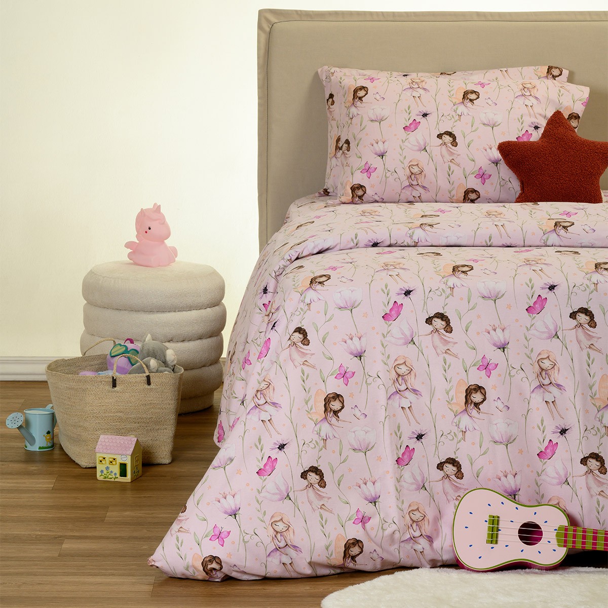 ΣΕΤ ΣΕΝΤΟΝΙΑ ΦΑΝΕΛΕΝΙΑ ΜΟΝΑ (Λ) NAIDA LILAC (100X200+32) WINTER LINE KIDS