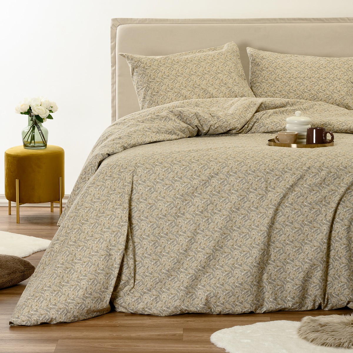 ΣΕΤ ΣΕΝΤΟΝΙΑ ΦΑΝΕΛΕΝΙΑ ΥΠΕΡΔΙΠΛΑ ELSA BEIGE (235X270)
