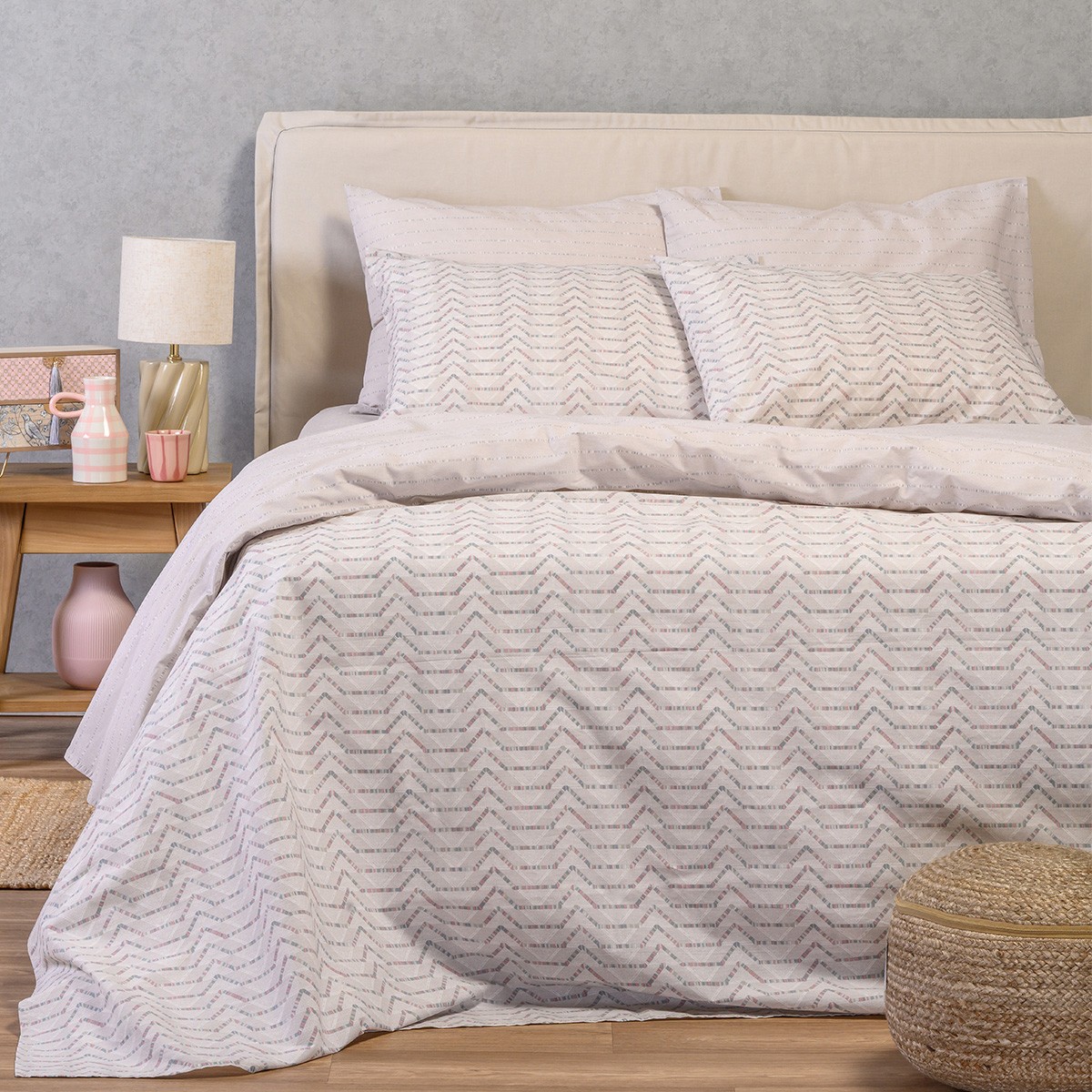 ΣΕΤ ΣΕΝΤΟΝΙΑ KING SIZE (Λ) PARIS GREY ULTRA LINE (180Χ200+32)