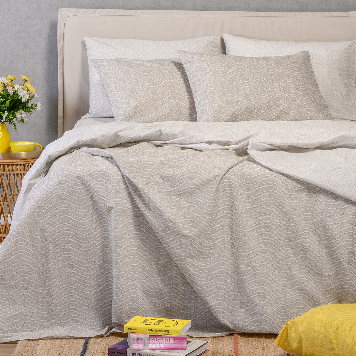 ΣΕΤ ΣΕΝΤΟΝΙΑ KING SIZE MAVERICK LIGHT GREY ULTRA LINE (260X270)