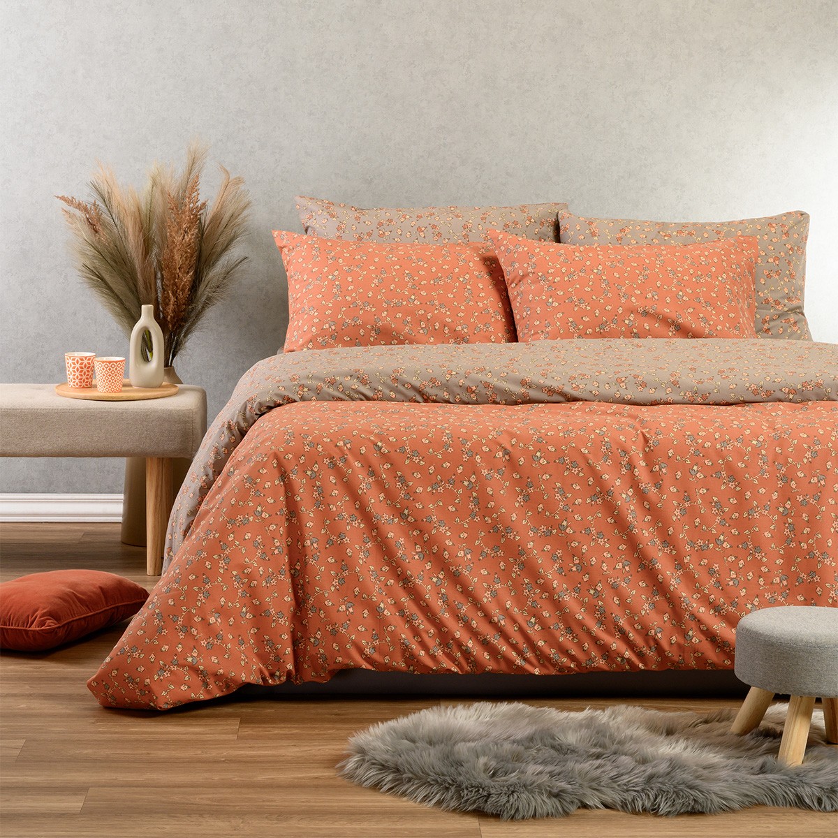 ΣΕΤ ΣΕΝΤΟΝΙΑ ΜΟΝΑ CESARE APRICOT CASUAL LINE (170X270)