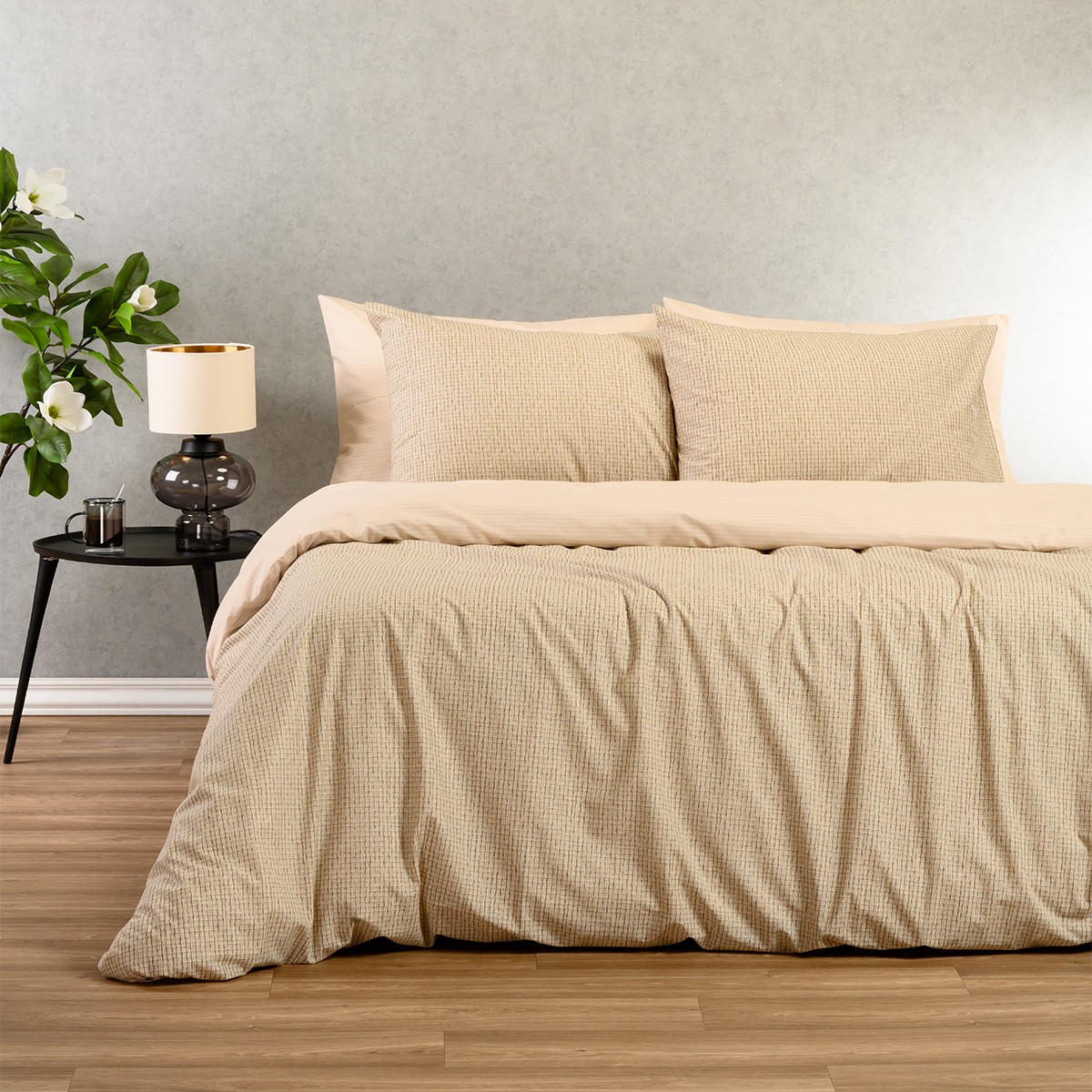 ΣΕΤ ΣΕΝΤΟΝΙΑ ΜΟΝΑ (Λ) DAVIDE BEIGE CASUAL LINE (100Χ200+32)