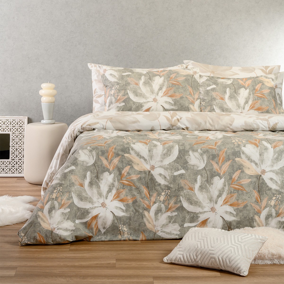 ΣΕΤ ΣΕΝΤΟΝΙΑ ΜΟΝΑ (Λ) GIULIA GREY CASUAL LINE (100Χ200+32)