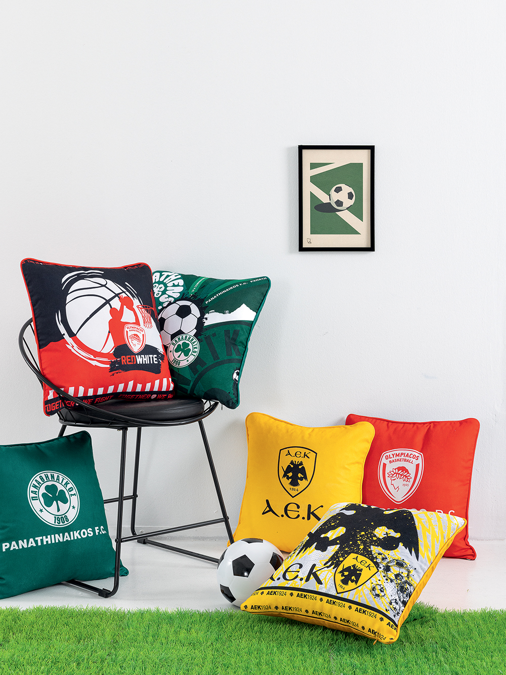 Διακοσμητική μαξιλαροθήκη 43x43 OLYMPIACOS