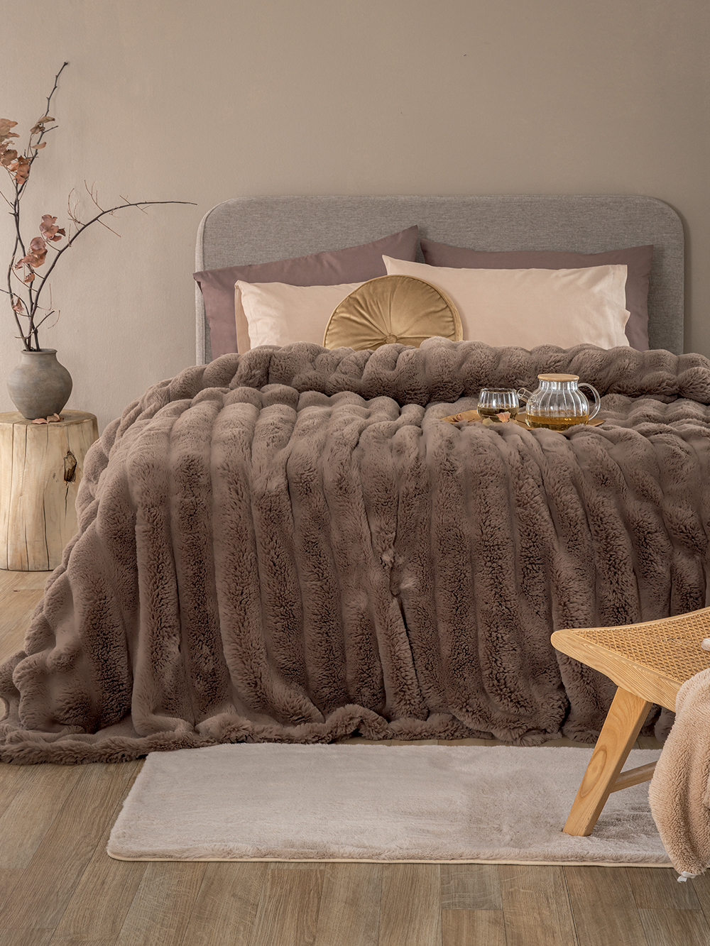 Γούνα Υπέρδιπλη 220x240 Heather BROWN