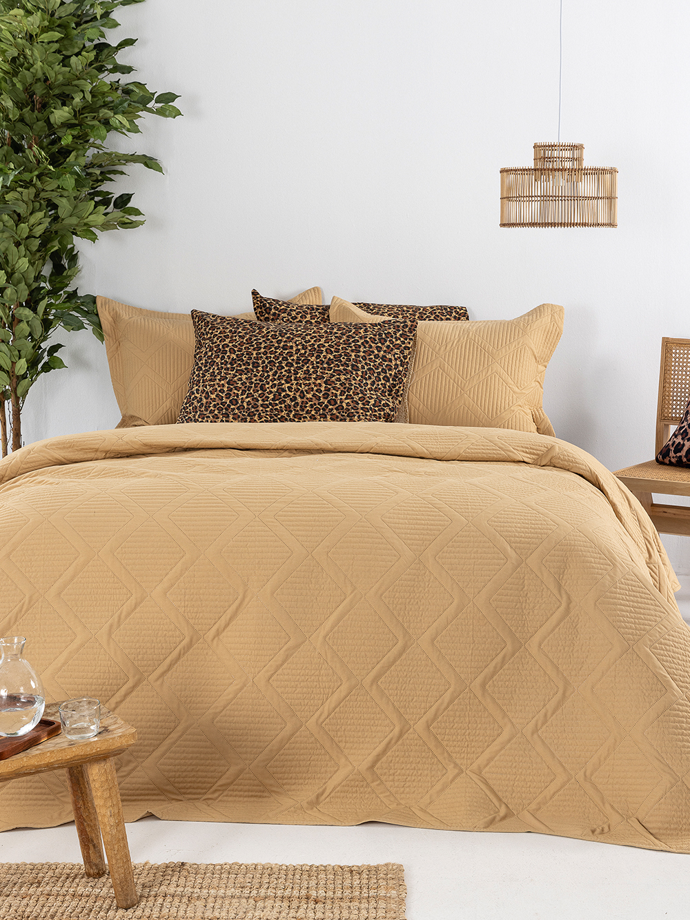 Κουβερλί υπέρδιπλο 220x240 SAM LATTE