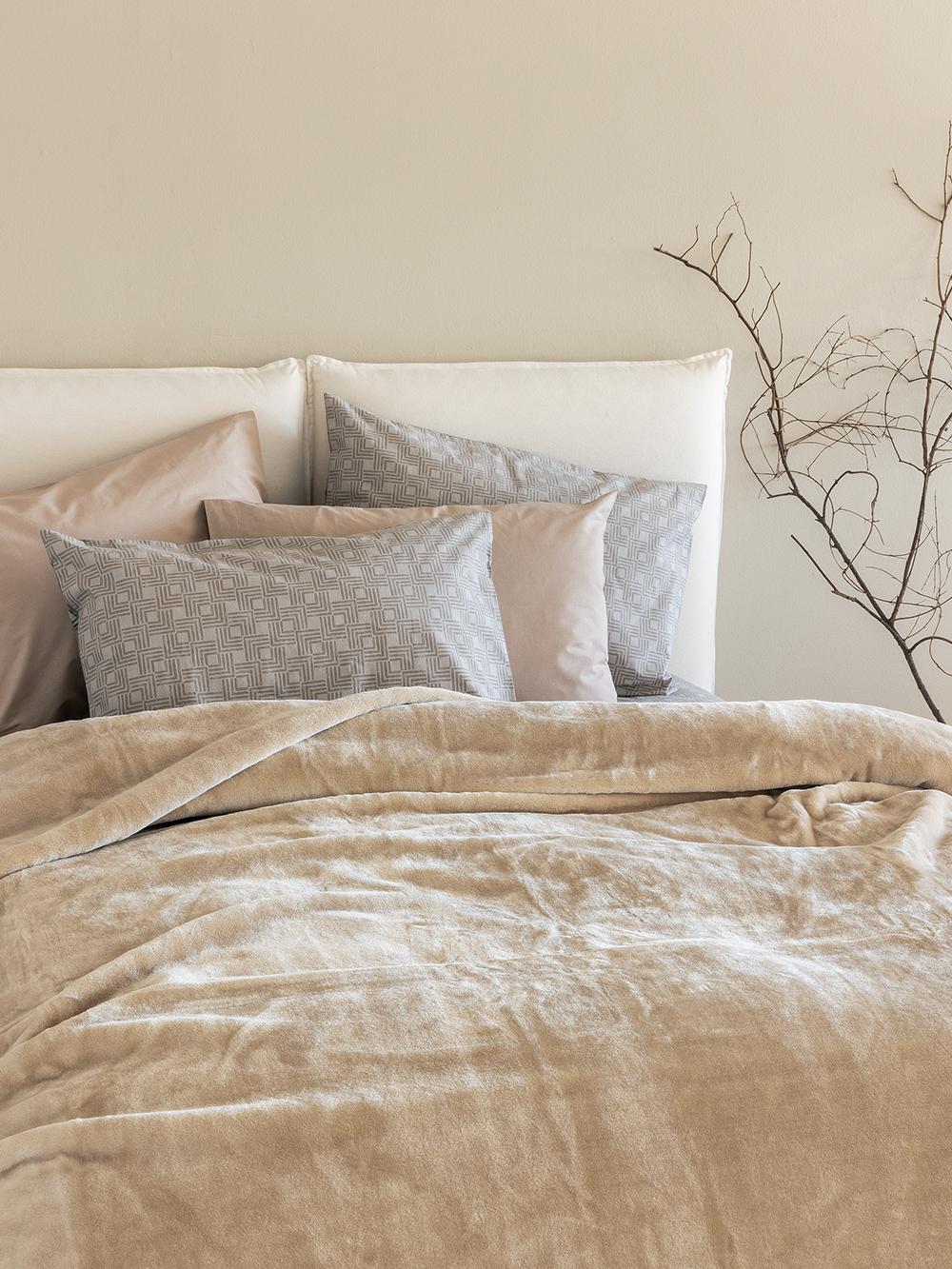 Κουβέρτα Βελουτέ 170x240 DREAM VELOUR/4 SANDY