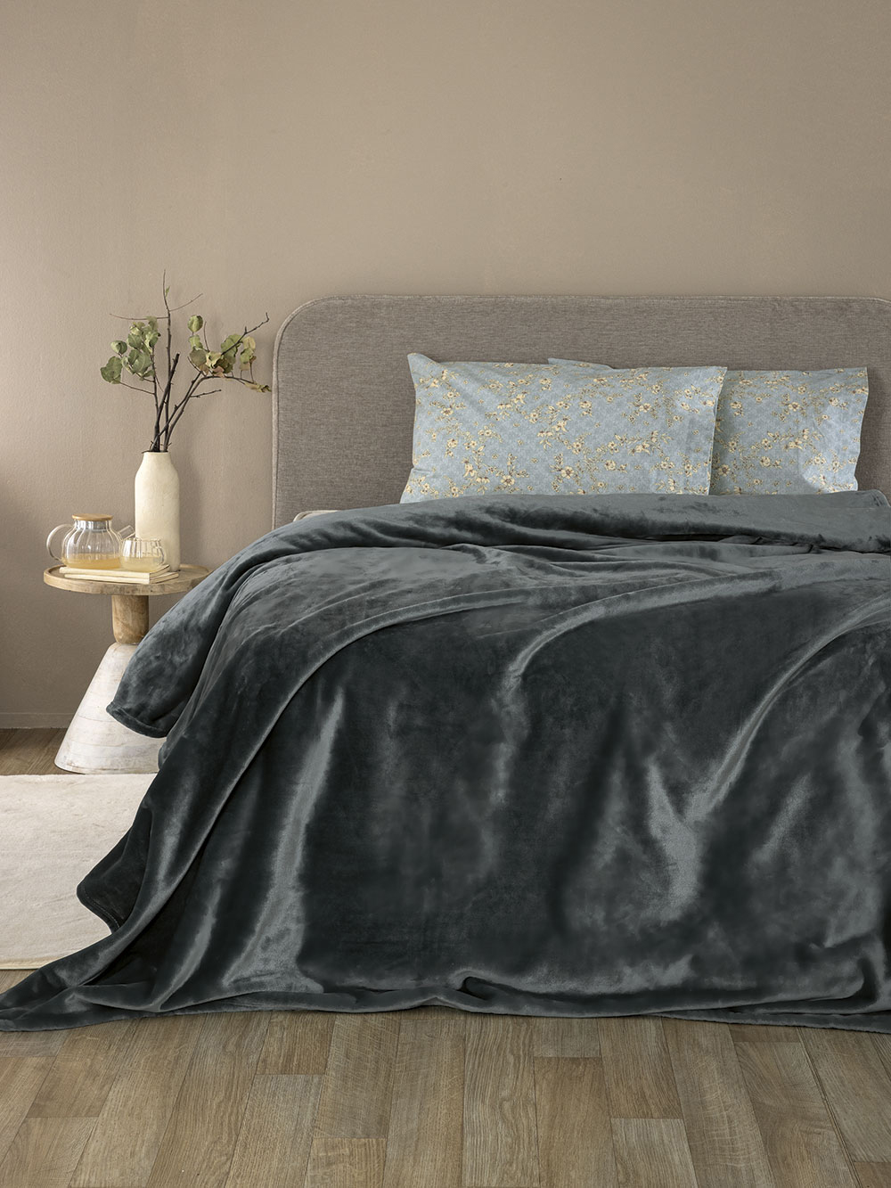 Κουβέρτα Fleece 220x240 LUCY COAL