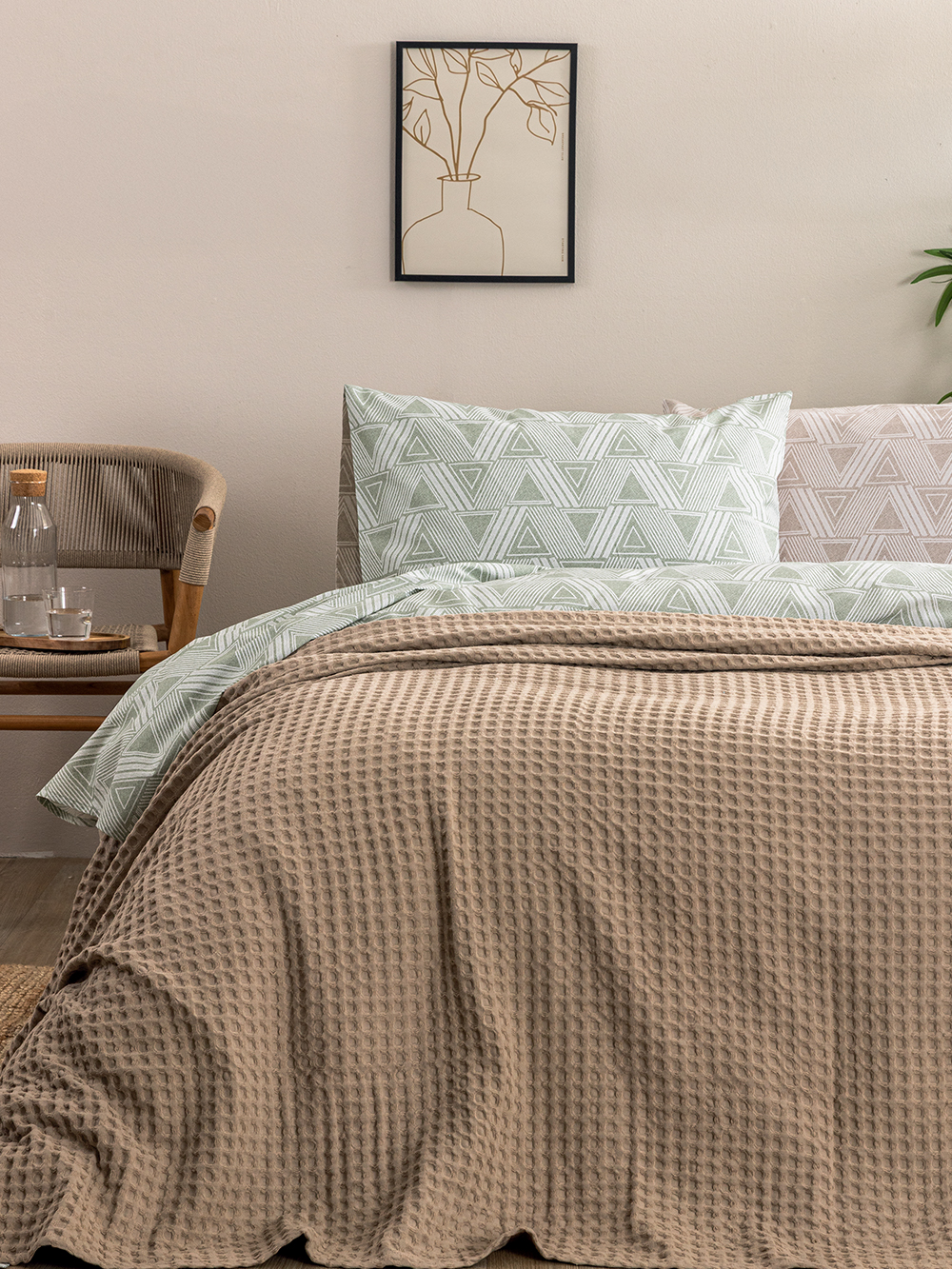 Κουβέρτα Πικέ Κούνιας 100x150 Palamaiki Baby Blankets Marcie Beige