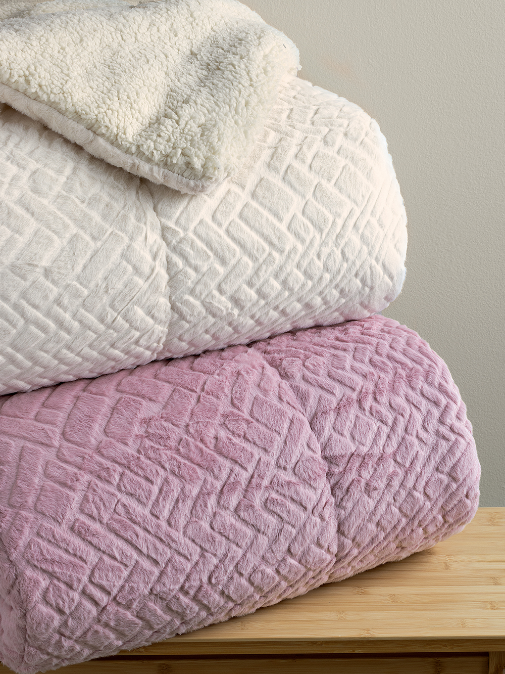 Κουβερτοπάπλωμα Υπέρδιπλο 220x240 MOZZA ECRU