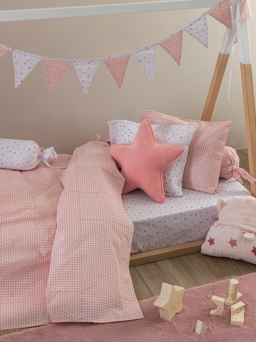 Σεντόνι Κούνιας 70x140+20 BB101 ROSE Με Λάστιχο