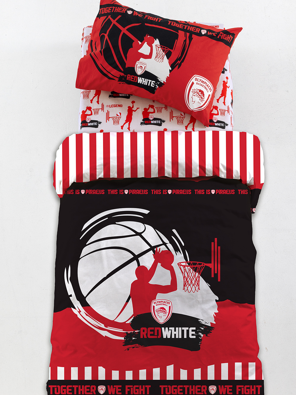 Σετ Παπλωματοθήκη Μονή Olympiacos B.C. 170x250 BC9