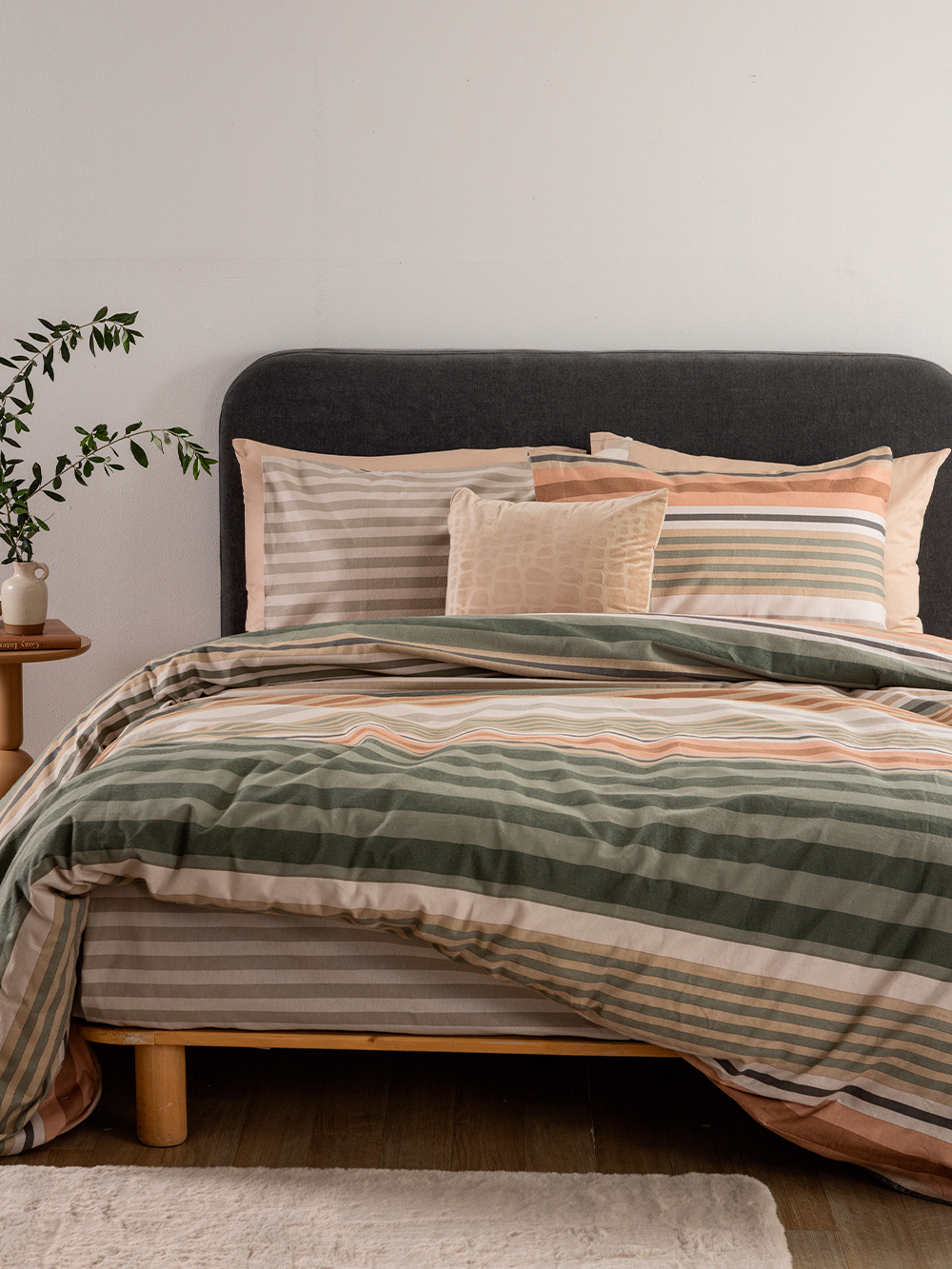 Σετ Παπλωματοθήκη Υπέρδιπλη Flannel Beauty 240x250 FB0244