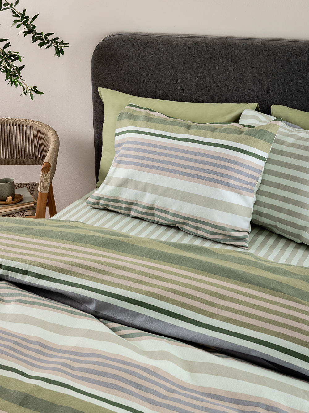 Σετ Παπλωματοθήκη Υπέρδιπλη Flannel Beauty 240x250 FB0245