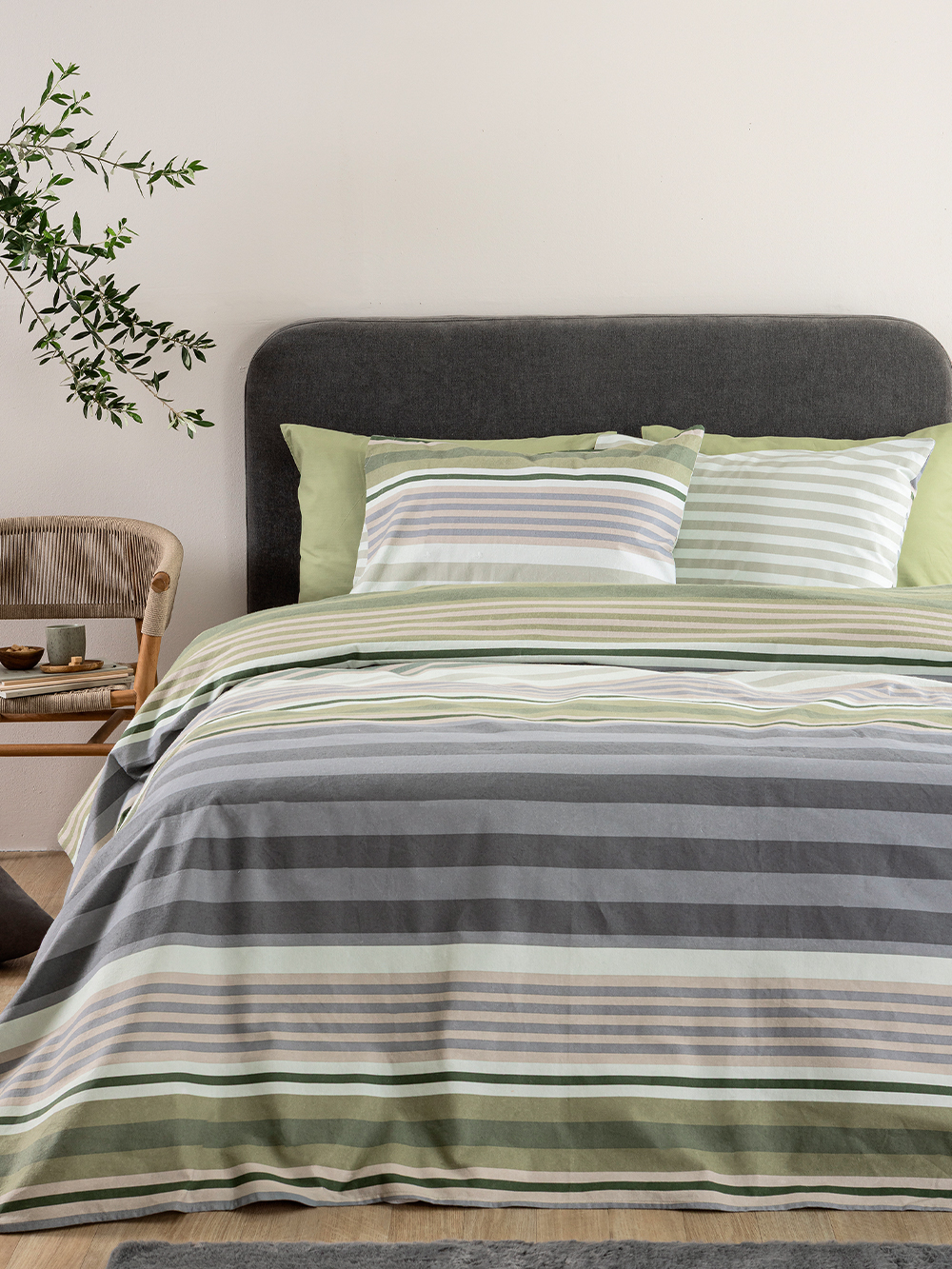 Σετ Παπλωματοθήκη Υπέρδιπλη Flannel Beauty 240x250 FB0245