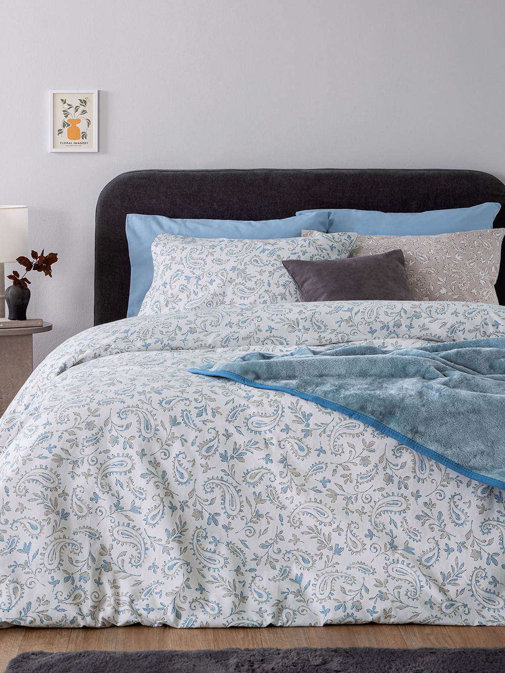 Σετ Παπλωματοθήκη Υπέρδιπλη Flannel Beauty 240x250 FB0246