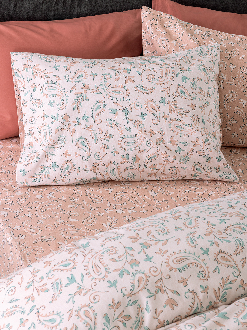 Σετ Παπλωματοθήκη Υπέρδιπλη Flannel Beauty 240x250 FB0247