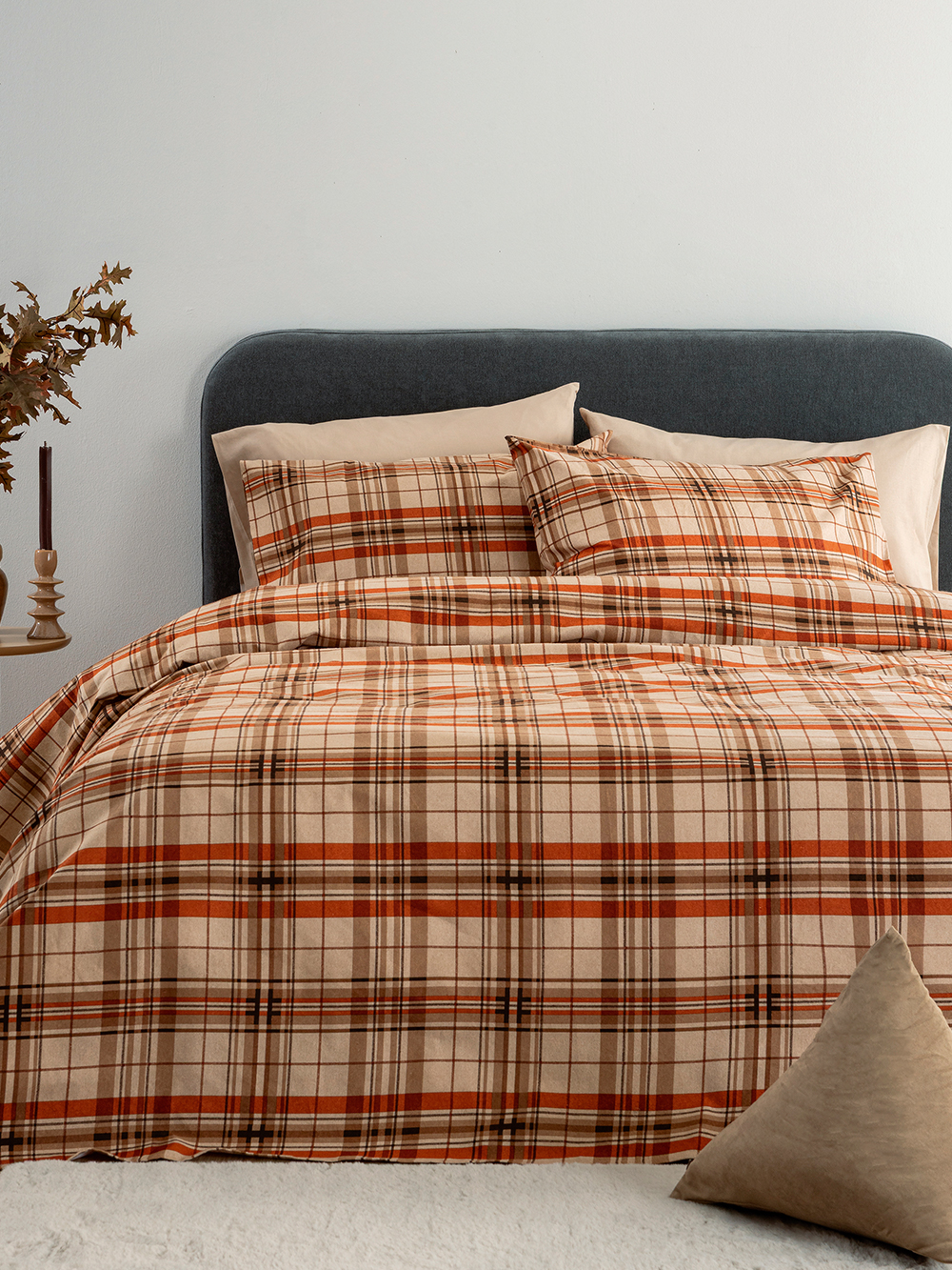 Σετ Παπλωματοθήκη Υπέρδιπλη Flannel Beauty 240x250 FB0248