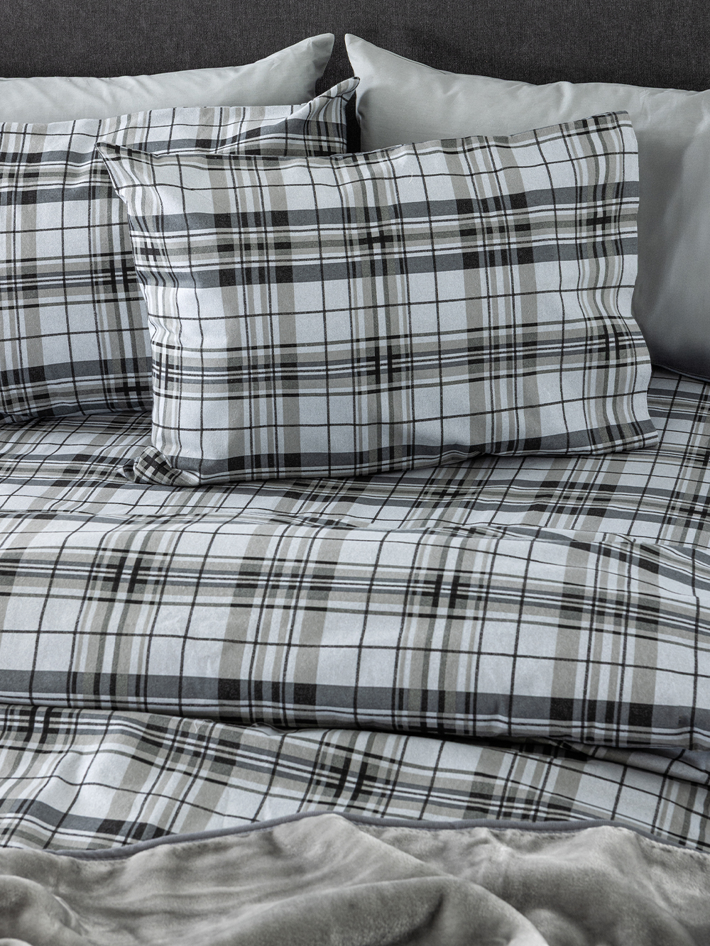 Σετ Παπλωματοθήκη Υπέρδιπλη Flannel Beauty 240x250 FB0249