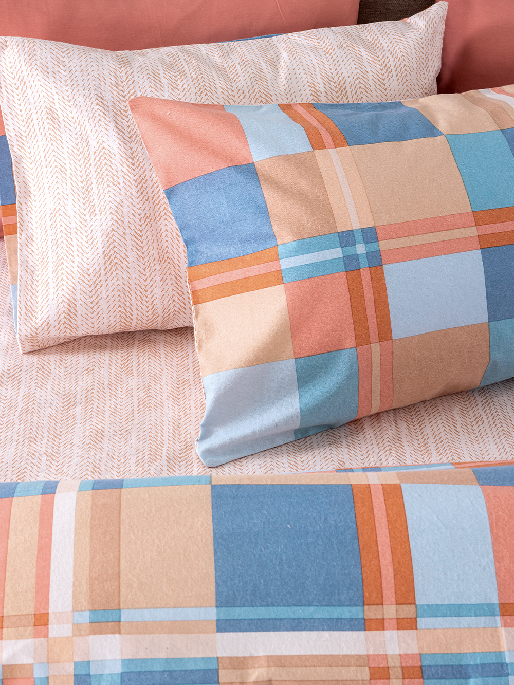 Σετ Παπλωματοθήκη Υπέρδιπλη Flannel Beauty 240x250 FB0250