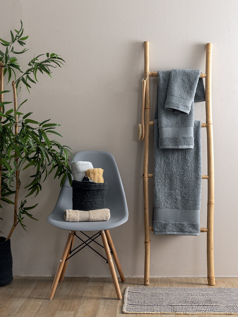 Σετ Πετσετες Towels Collection NAYA GREY