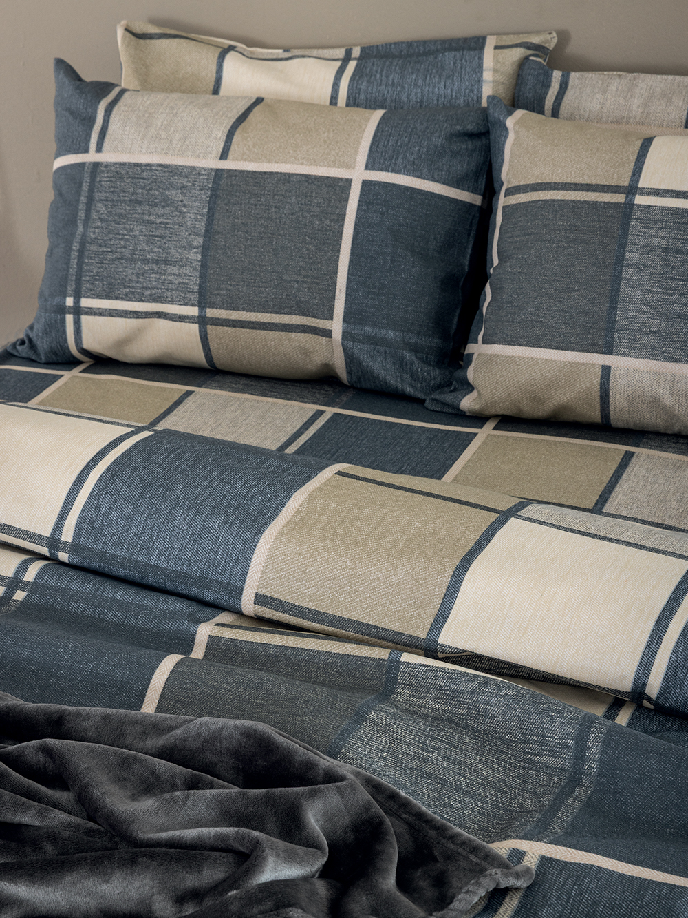 Σετ Σεντόνια Υπέρδιπλα Flannel Beauty 240x265 FB0236 Χωρίς Λάστιχο