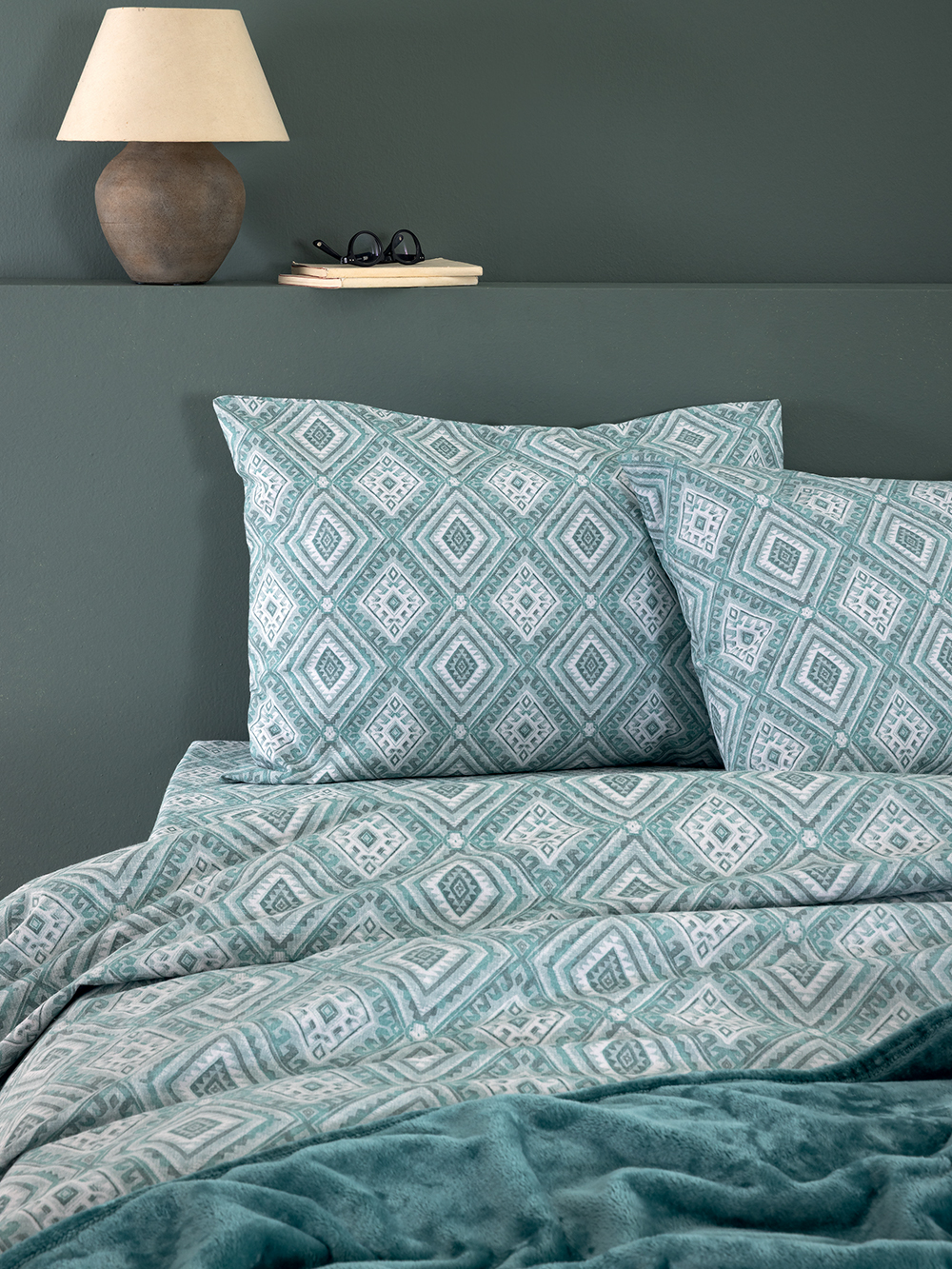 Σετ Σεντόνια Υπέρδιπλα Flannel Beauty 240x265 FB0239 Χωρίς Λάστιχο