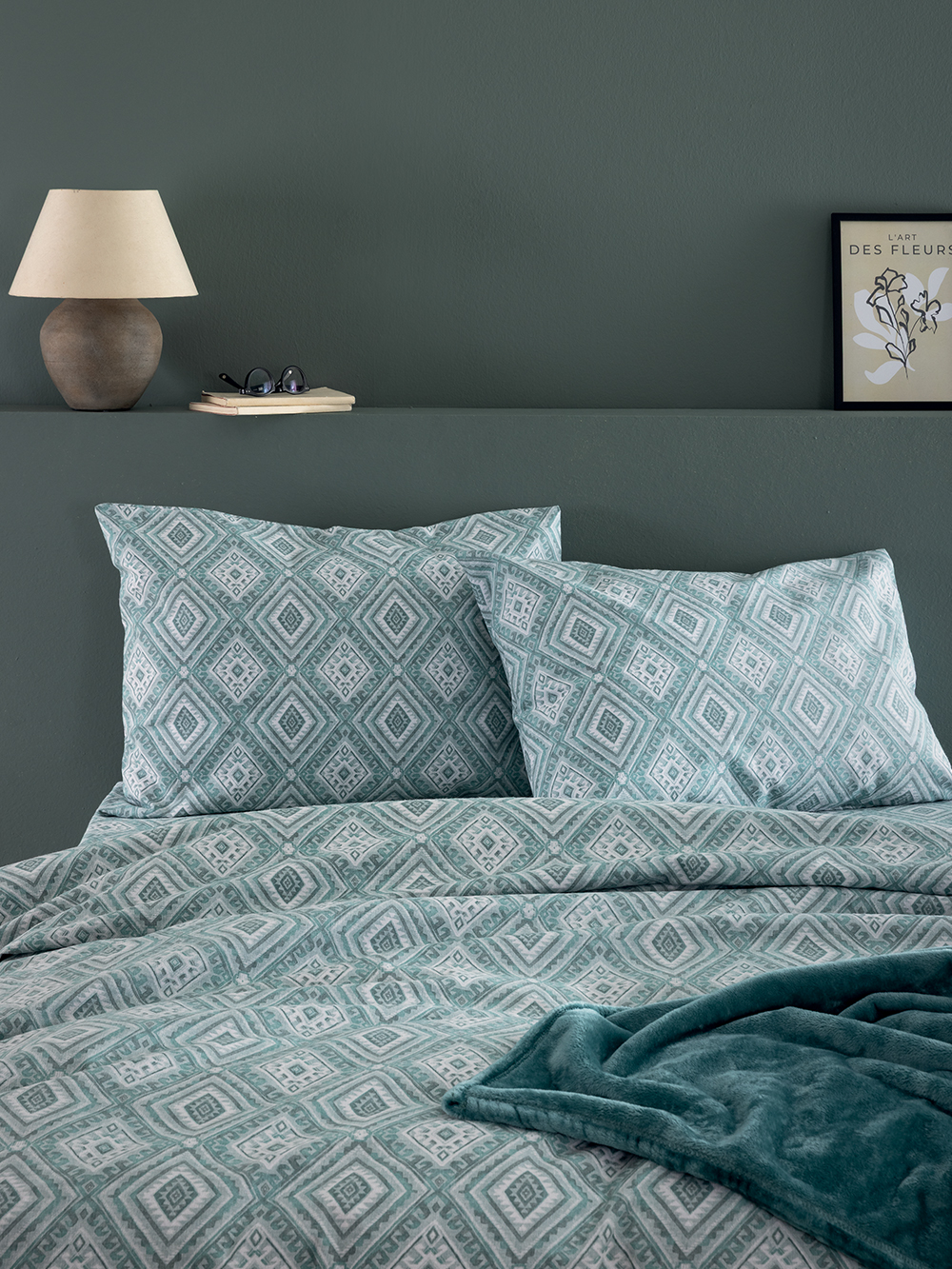 Σετ Σεντόνια Υπέρδιπλα Flannel Beauty 240x265 FB0239 Χωρίς Λάστιχο