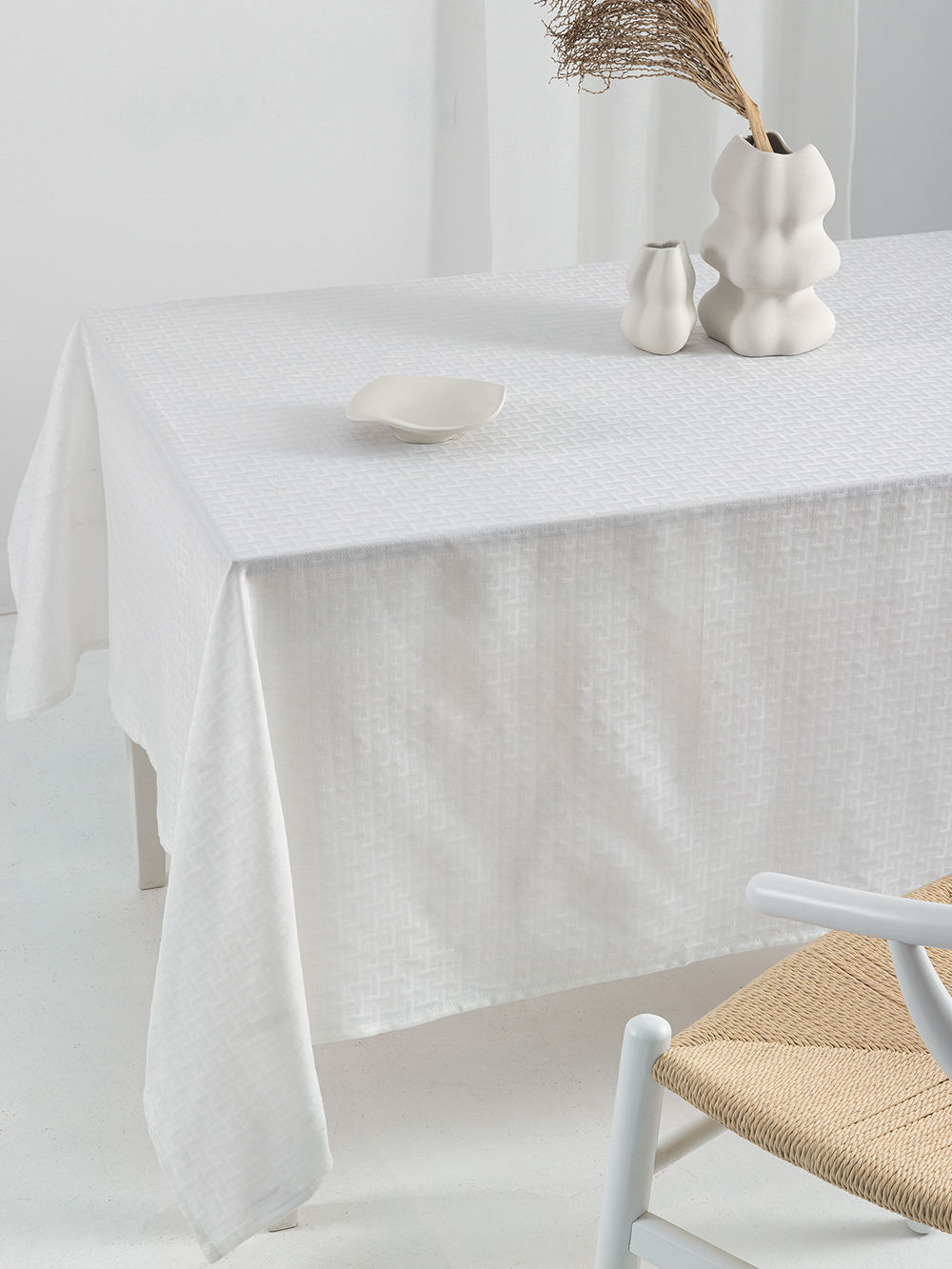 Τραπεζομάντηλο Αλεκιαστο Formal Dinner 175x320 MILLY WHITE