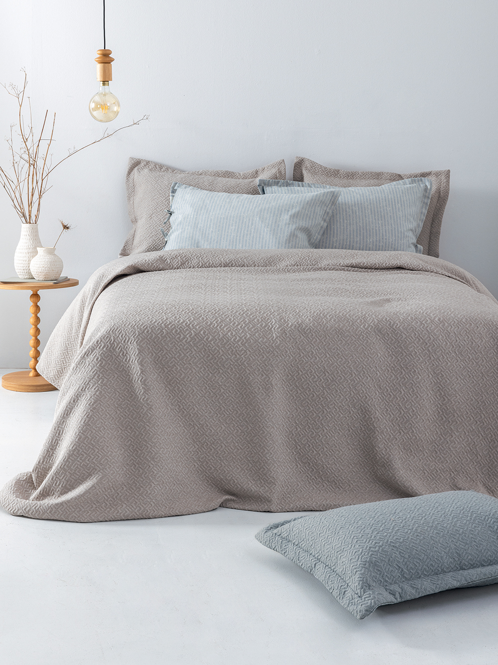 Ζεύγος Μαξιλαροθήκες Matelasse Oxford  50X70 ZOE GREY
