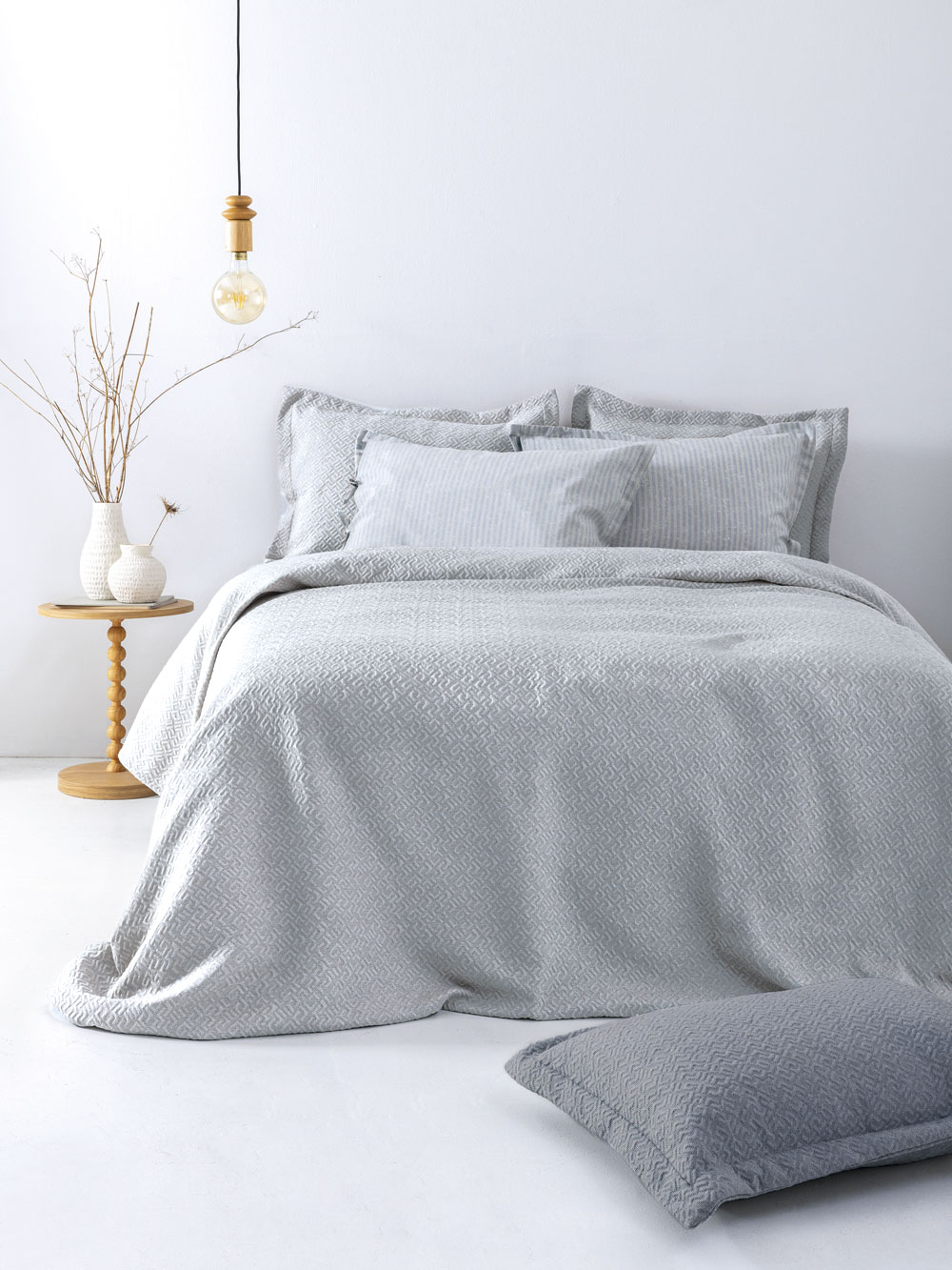 Ζεύγος Μαξιλαροθήκες Matelasse Oxford  50X70 ZOE SILVER