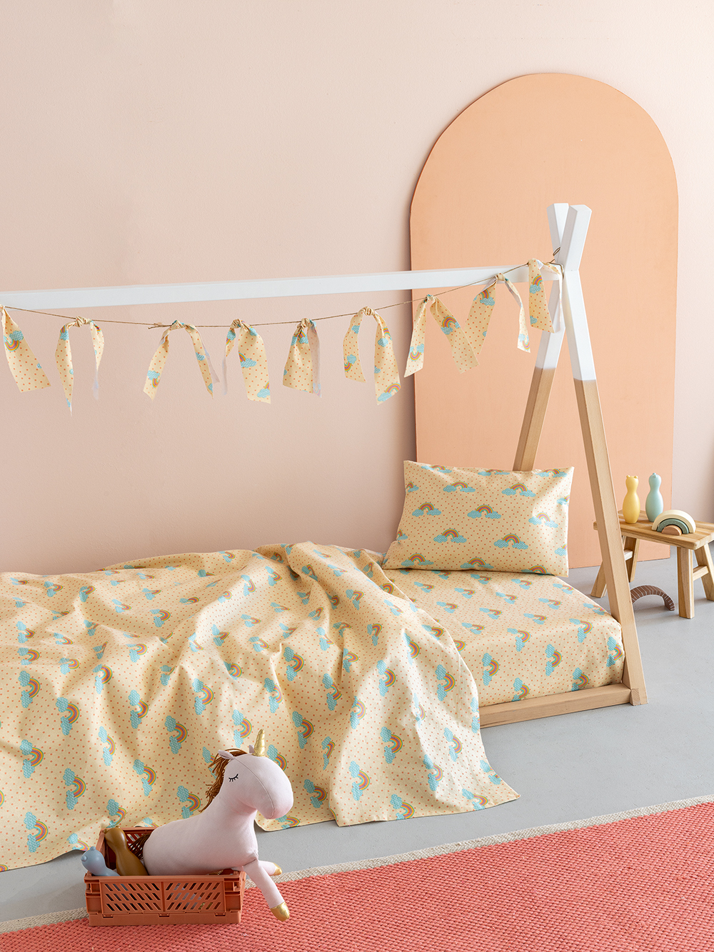 Σετ Μονά Σεντόνια Floufi 170x265 FF102 Με Λάστιχο