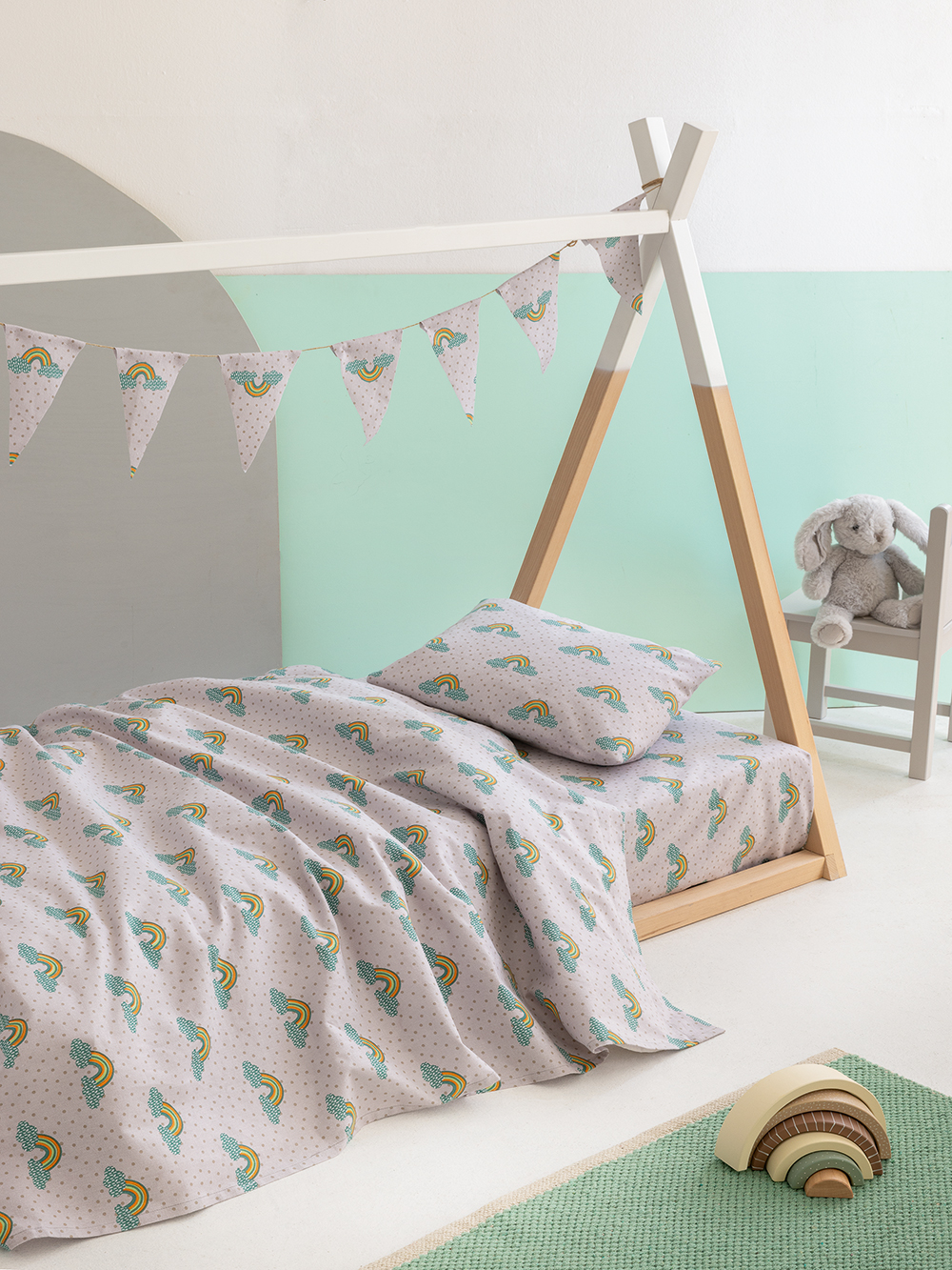 Σετ Μονά Σεντόνια Floufi 170x265 FF103 Με Λάστιχο