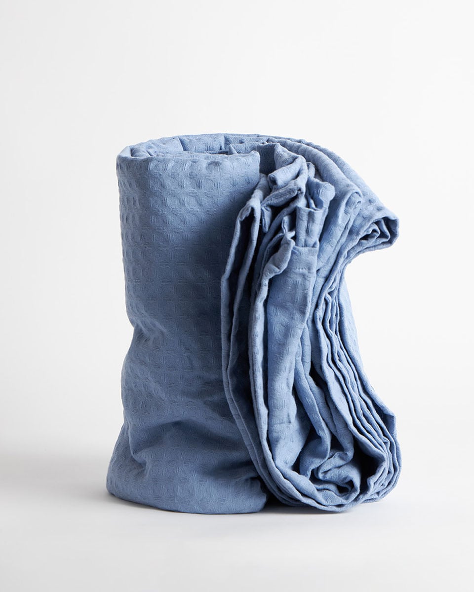 3D Καλοκαιρινή Βαμβακερή Πικέ Κουβέρτα Pereira σε 8 Αποχρώσεις Υπέρδιπλη (230x260cm) Μπλε Raf