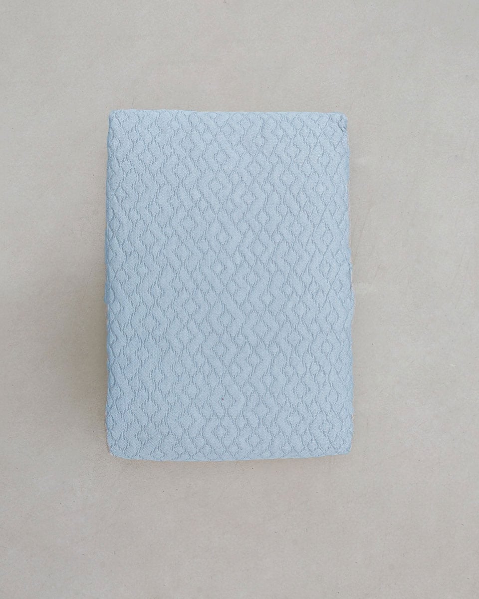 3D Ζακάρ Κουβερλί Κουβέρτα Γεωμετρικό Pattern Augerinos Υπέρδιπλη (230x260cm) Blue Jean