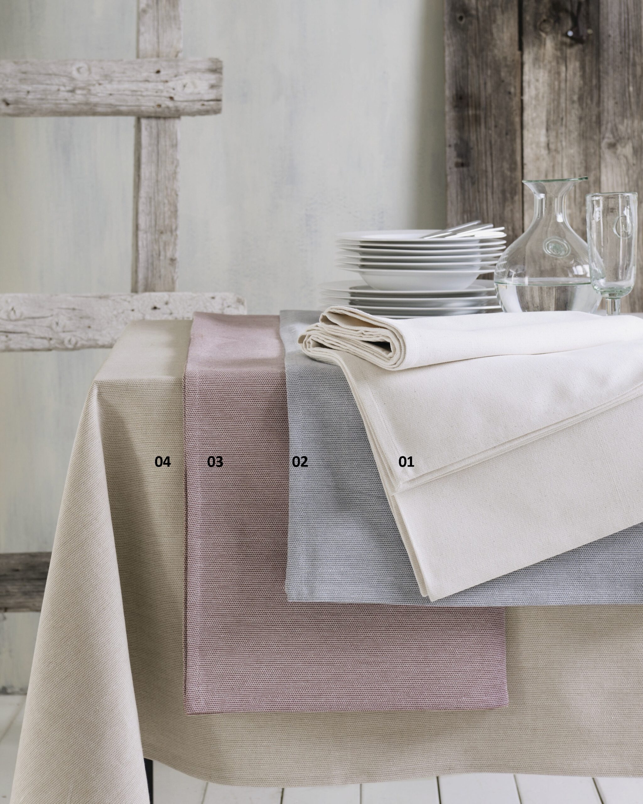 BATAVIA - ΤΡΑΠΕΖΟΜΑΝΤΗΛΟ ΓΚΡΙ 140X180 ΓΚΡΙ