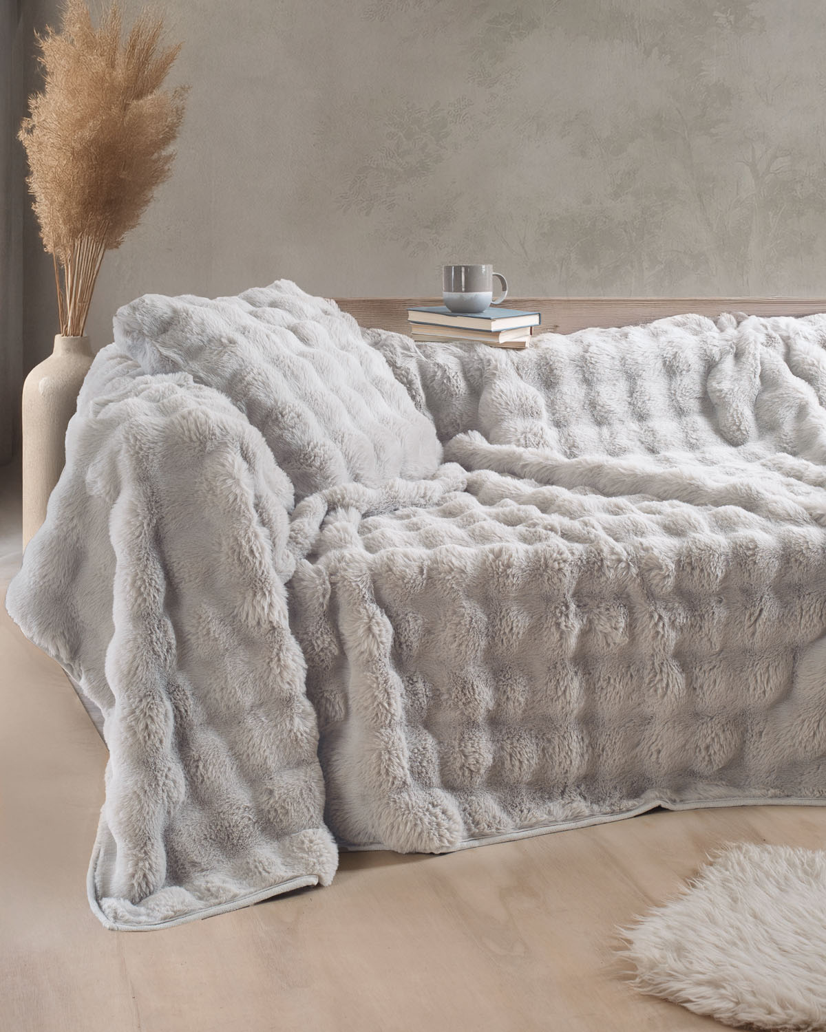 RABBIT - ΡΙΧΤΑΡΙ 180X240 ΓΚΡΙ ΓΚΡΙ